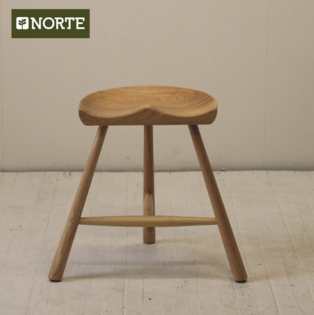 北欧 スツール 木製 北欧 チェア NRT-ST-008A アッシュ材 無垢