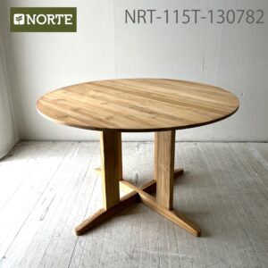 115cm丸テーブル NRT-115T-130782 ソープフィニッシュ チーク材 ソープ仕上げ 丸いテーブル 北欧デザイン 北欧 円テーブル 丸テーブル