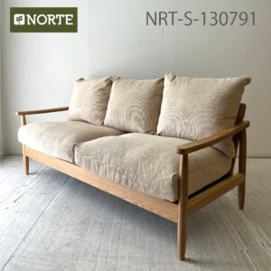 コーデュロイの優しいソファ NRT-S-130791 北欧デザイン オーク材