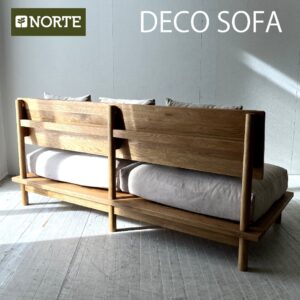 DECOソファ ソファ ダイニングソファ 3人掛け オーク無垢材 北欧 クッション ナチュラル 北欧スタイル インテリア おしゃれ NRT-S-703P
