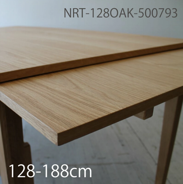 北欧家具　ダイニングテーブル　伸張式ダイニングテーブル　128-188　オーク材　NRT-128OAK-500793